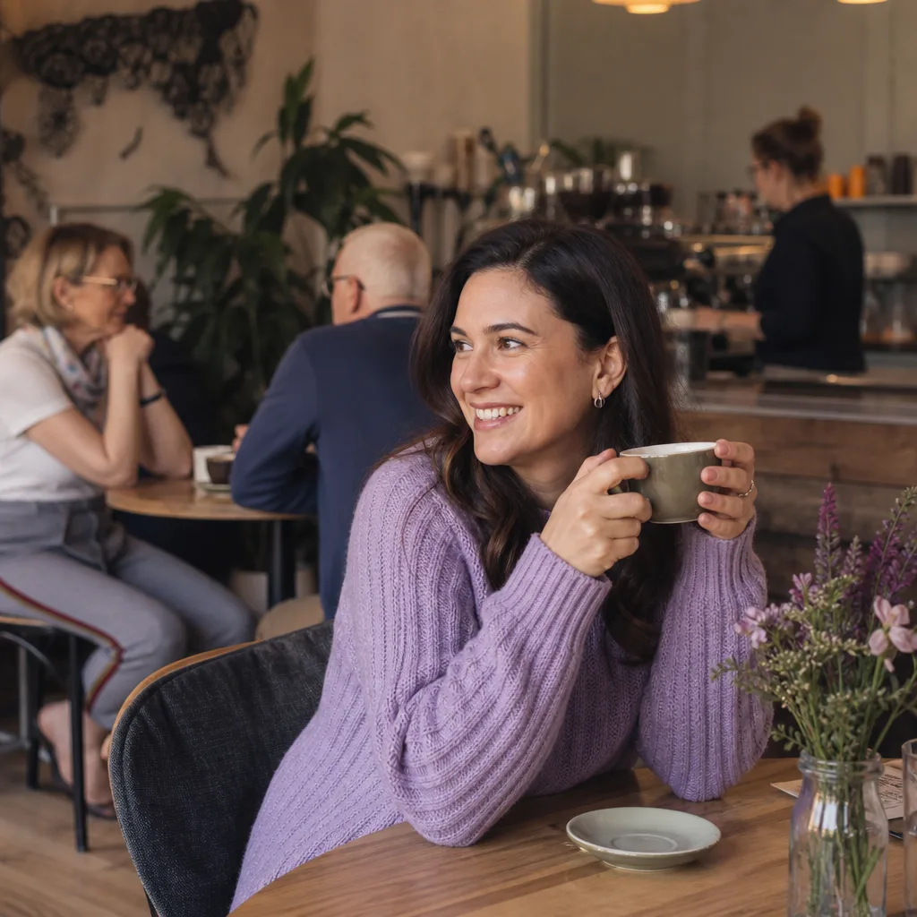 Woman writing an authentic dating bio with references to life in Ely and Cambridge